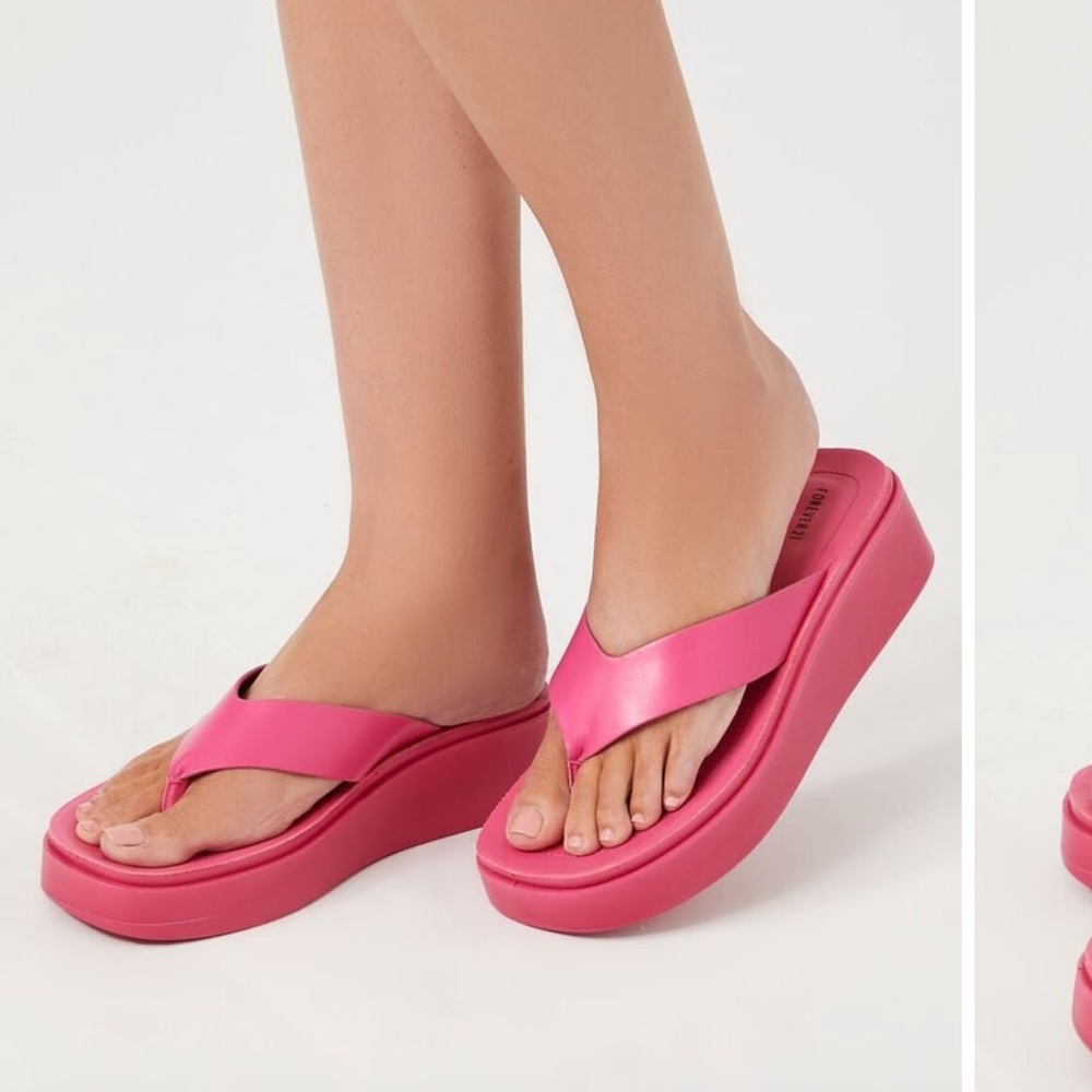 Low Platform Thong Sandals